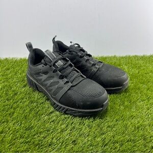 Reebok Shoes Mens 6 W Black Fusion Flexweave Work Composite Toe Safety Sneakers